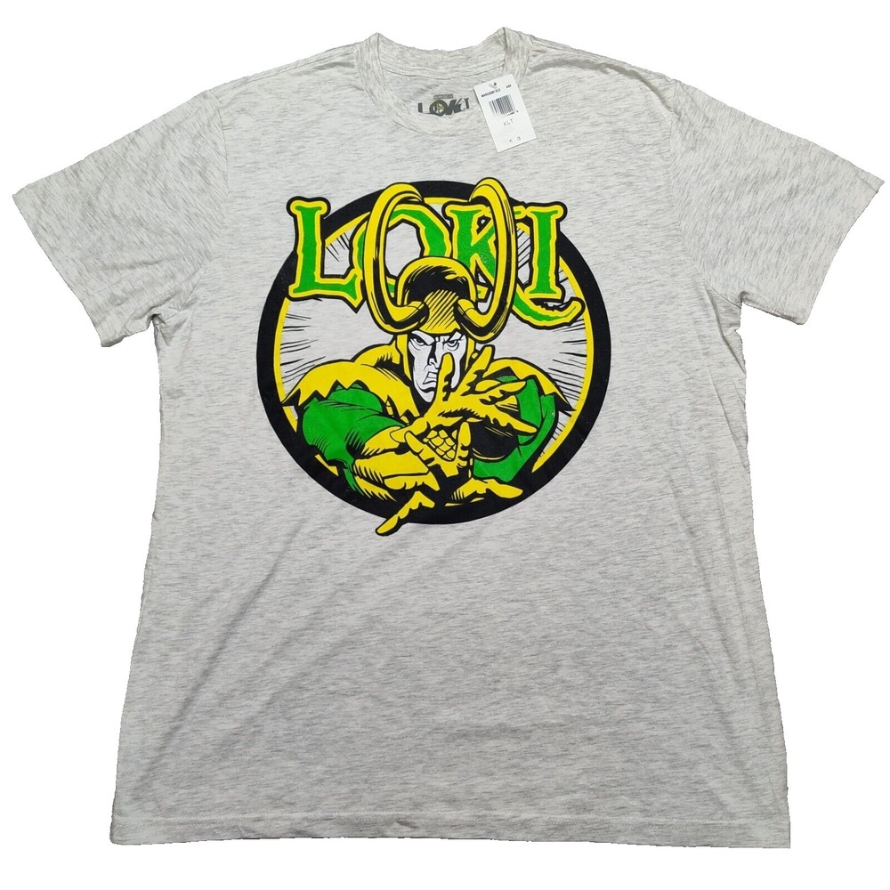 LOKI Marvel Studios Men Big & Tall  XLT Gray ‎ Graphic T-Shirt NEW
